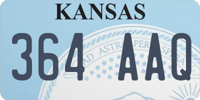 KS license plate 364AAQ