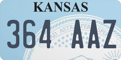 KS license plate 364AAZ