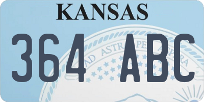 KS license plate 364ABC
