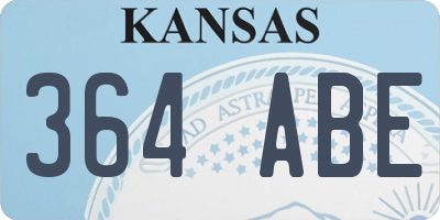 KS license plate 364ABE