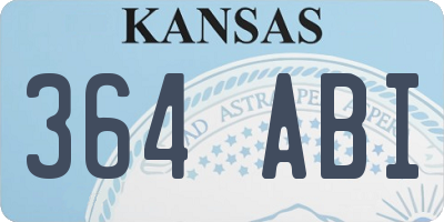 KS license plate 364ABI