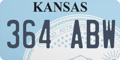 KS license plate 364ABW