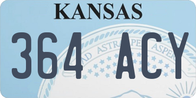 KS license plate 364ACY