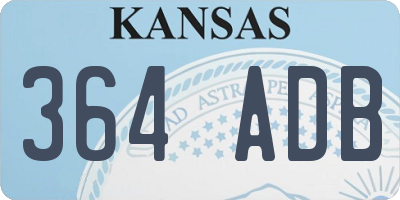 KS license plate 364ADB