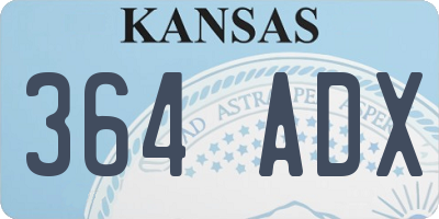 KS license plate 364ADX
