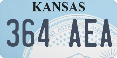 KS license plate 364AEA