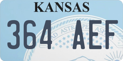 KS license plate 364AEF