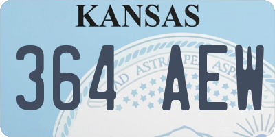 KS license plate 364AEW