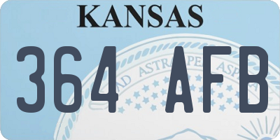 KS license plate 364AFB