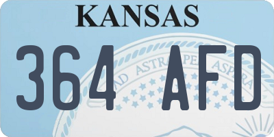 KS license plate 364AFD