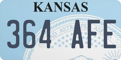 KS license plate 364AFE