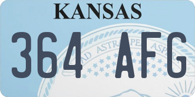 KS license plate 364AFG