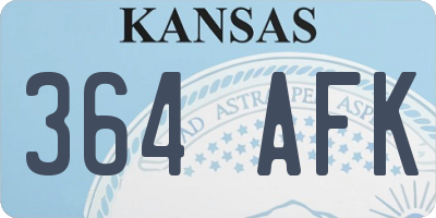 KS license plate 364AFK