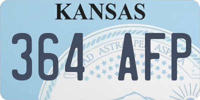 KS license plate 364AFP