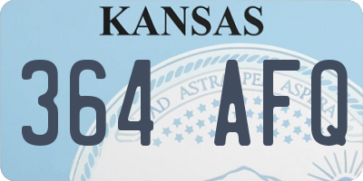 KS license plate 364AFQ