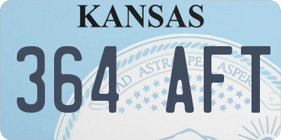KS license plate 364AFT