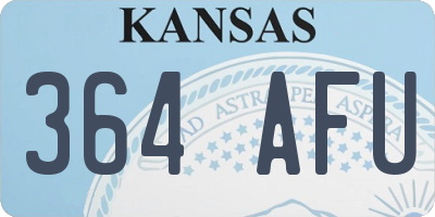 KS license plate 364AFU