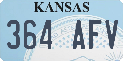 KS license plate 364AFV