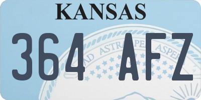 KS license plate 364AFZ