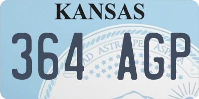 KS license plate 364AGP