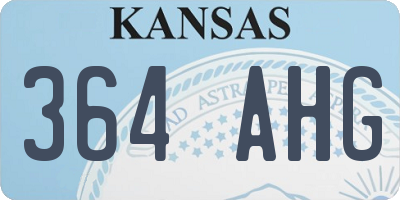 KS license plate 364AHG