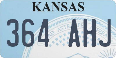 KS license plate 364AHJ
