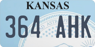 KS license plate 364AHK