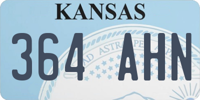 KS license plate 364AHN