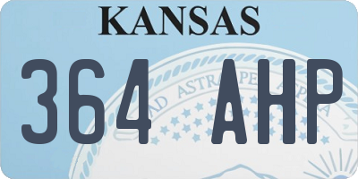 KS license plate 364AHP