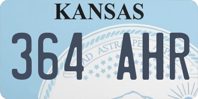 KS license plate 364AHR