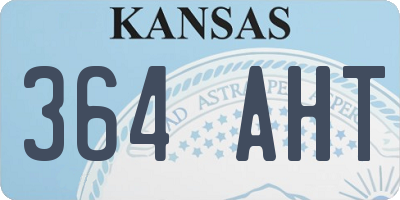 KS license plate 364AHT