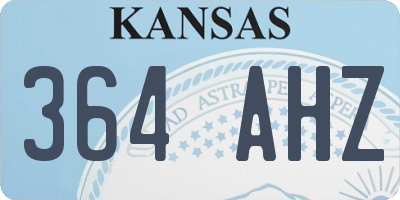 KS license plate 364AHZ