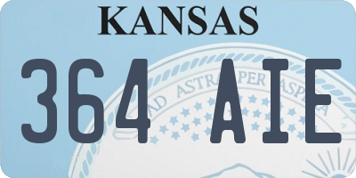 KS license plate 364AIE