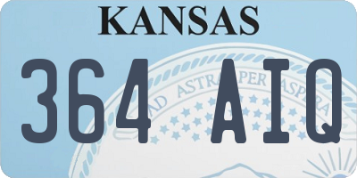 KS license plate 364AIQ