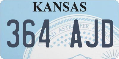 KS license plate 364AJD