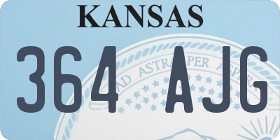 KS license plate 364AJG