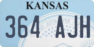 KS license plate 364AJH