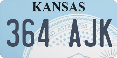 KS license plate 364AJK