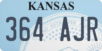 KS license plate 364AJR