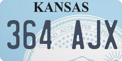 KS license plate 364AJX