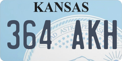KS license plate 364AKH