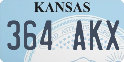 KS license plate 364AKX