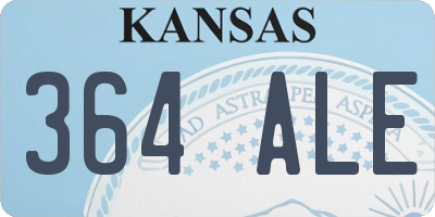 KS license plate 364ALE