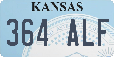 KS license plate 364ALF