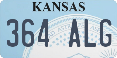 KS license plate 364ALG