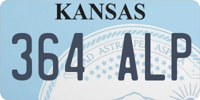 KS license plate 364ALP