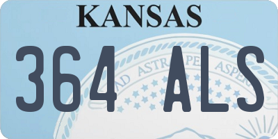 KS license plate 364ALS