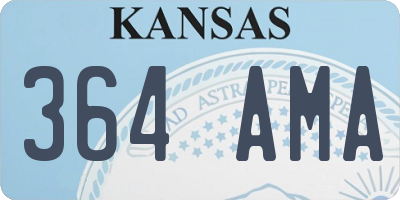 KS license plate 364AMA