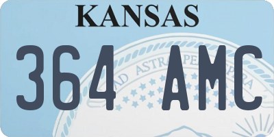 KS license plate 364AMC