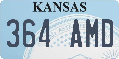KS license plate 364AMD